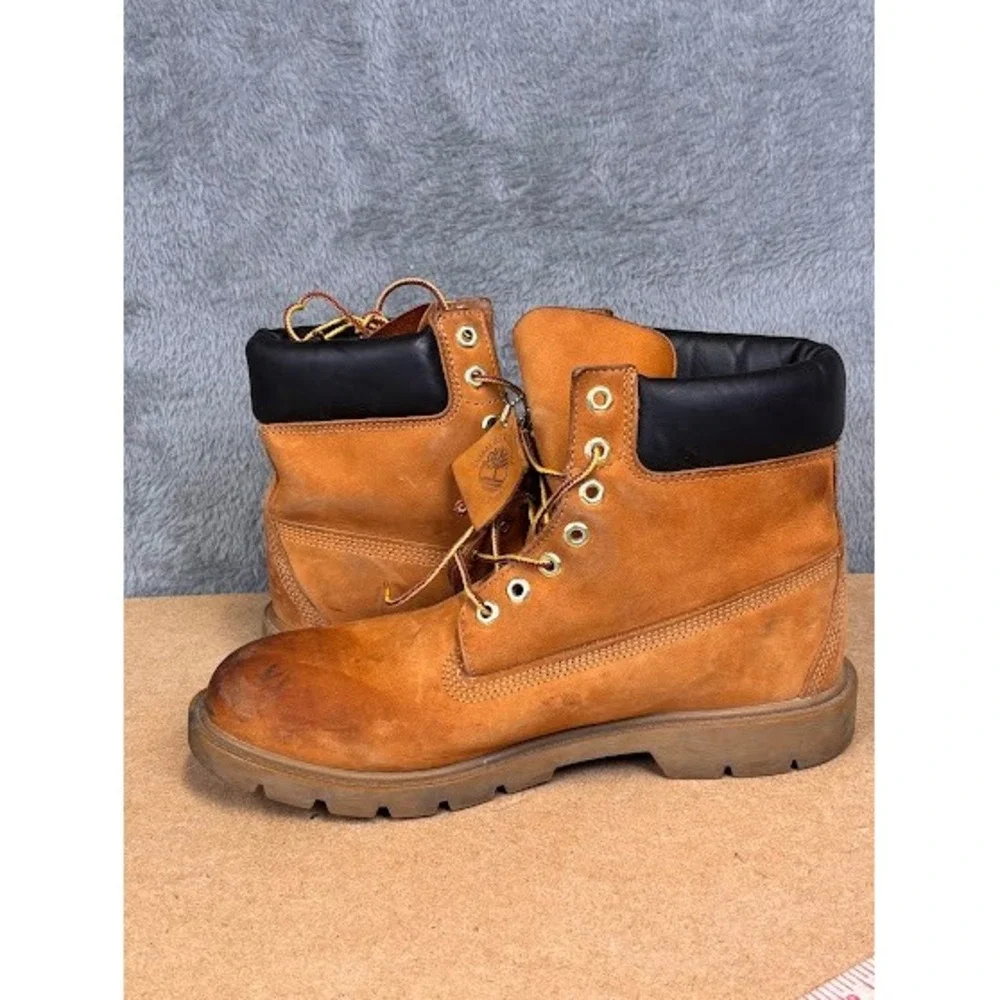 Timberland Mens 6 Inch Premium Waterproof Boots Wheat Nubuck‎ 18094 Size 10.5 M